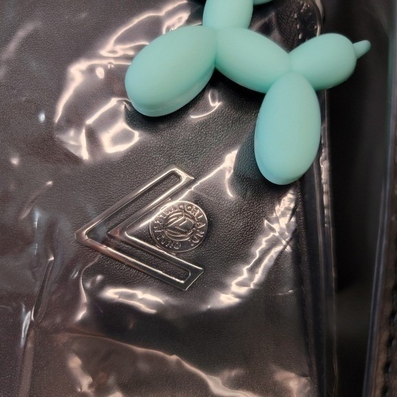 NWT‎ Valentino Orlandi Black Vegan Leather Bag with Stud Accents - Picture 6 of 12